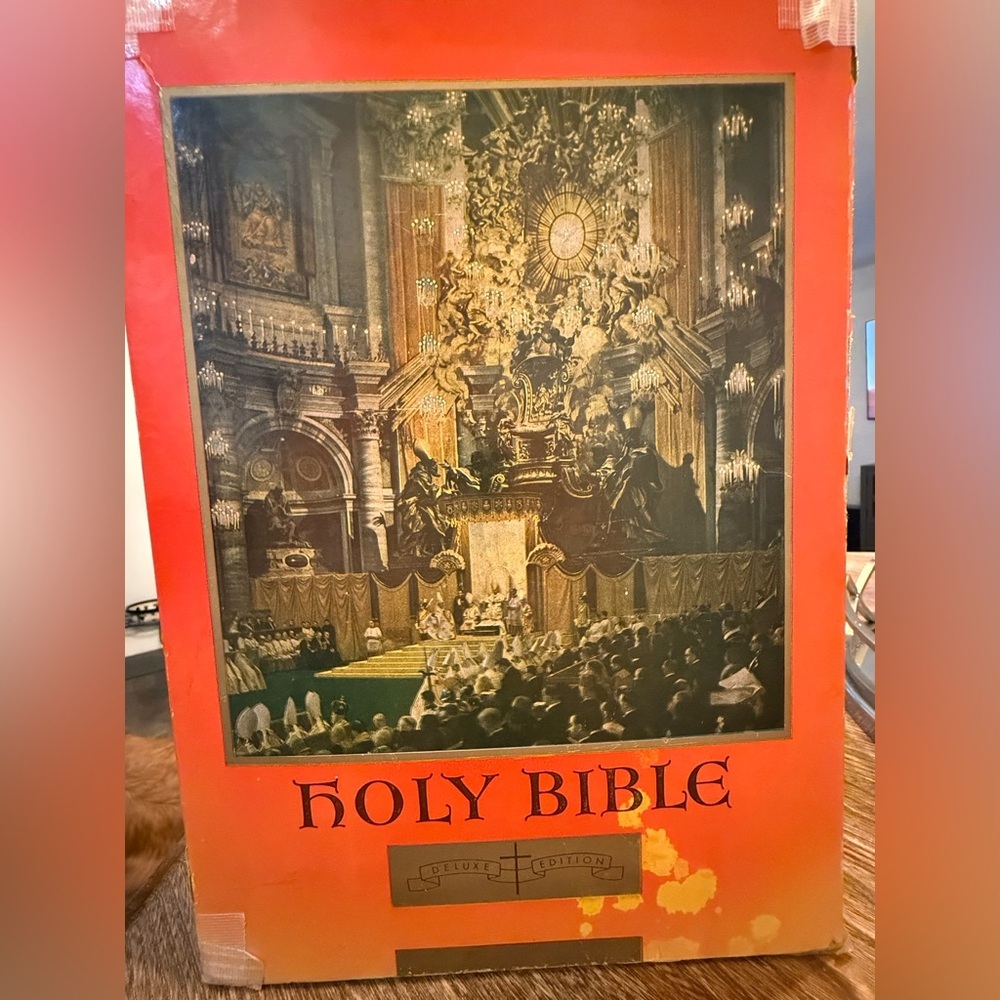 Vintage Holy Bible, Ornate Catholic